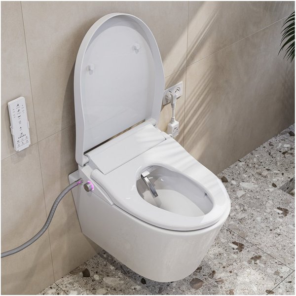 HOROW Dusch-WC-Sitz Bidet Dusch WC Aufsatz, Elektrischer Bidet Sitz mit Fernbedienung (Toilettendeckel mit Bidet)