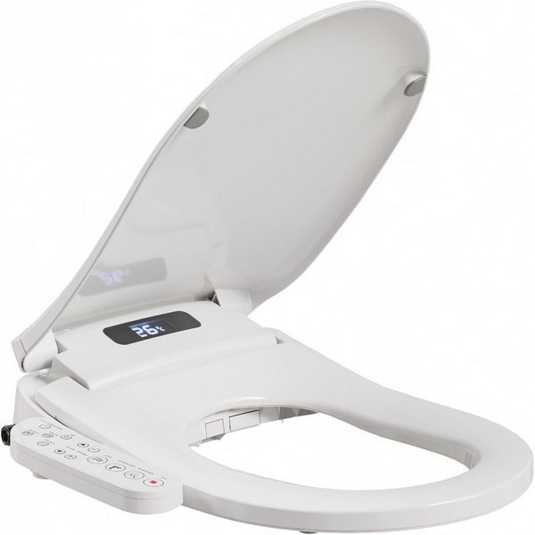 HOROW Dusch-WC-Sitz Smart Toilettensitz WC Bidet mit Düse, Elektrischer Dusch WC Sitz (WC Sitz, Toilettensitz), Absenkautomatik, zurReinigung abnehmbar