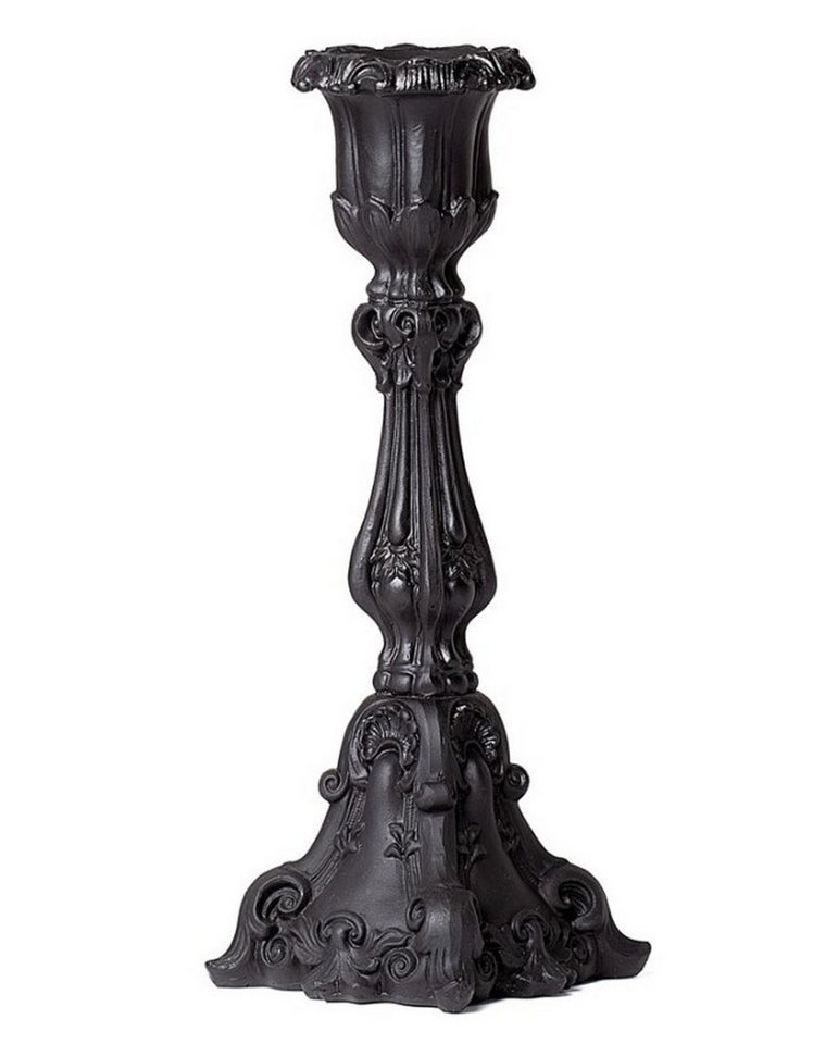 Horror-Shop Dekofigur Eleganter, Schwarzer Gothic Barock Kerzenständer 2 – Bild 3 von 3