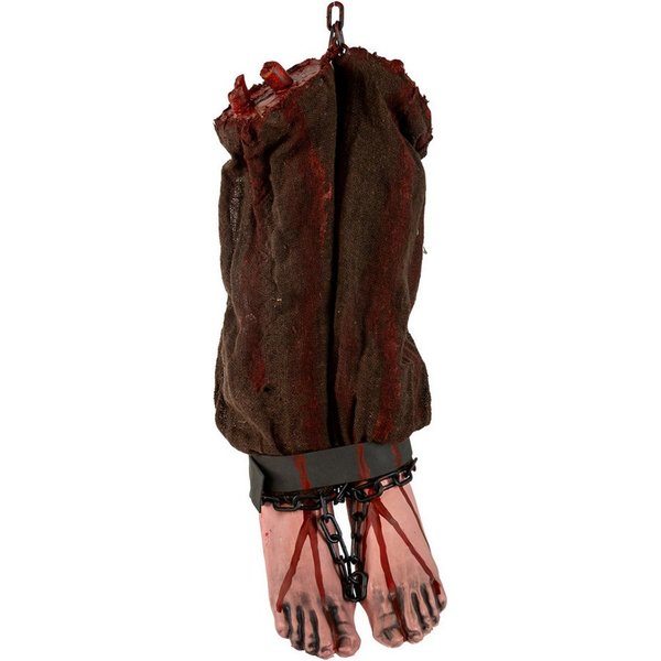 Horror-Shop Dekoobjekt Blutige, Gefesselte Beine mit Folterkette 50 cm