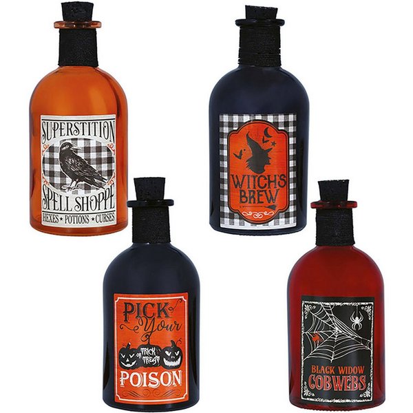 Horror-Shop Dekoobjekt Giftflasche als Halloween Deko 14cm 1 Stück