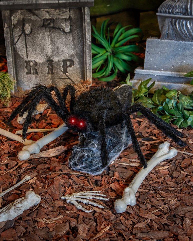 Horror-Shop Dekoobjekt Große springende Spinne mit Licht & Soundeffekte 7 – Bild 2 von 4