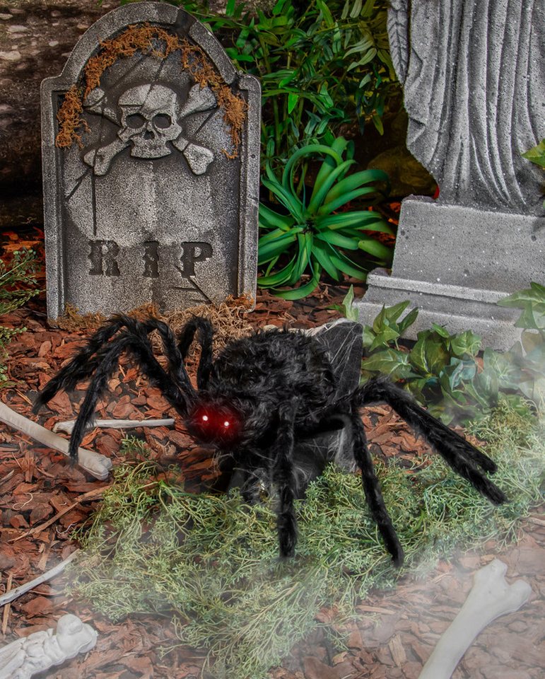 Horror-Shop Dekoobjekt Große springende Spinne mit Licht & Soundeffekte 7 – Bild 3 von 4