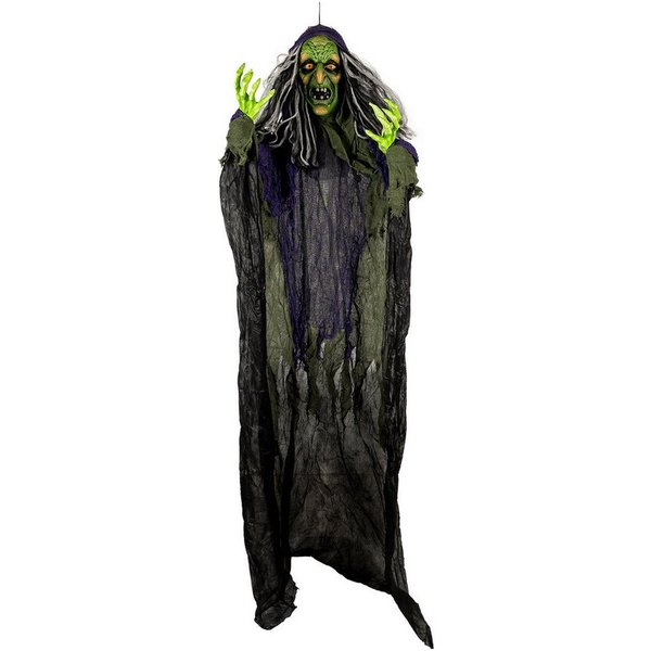 Horror-Shop Dekoobjekt Hexe mit Schütteleffekt, Sound & Licht 182cm als H