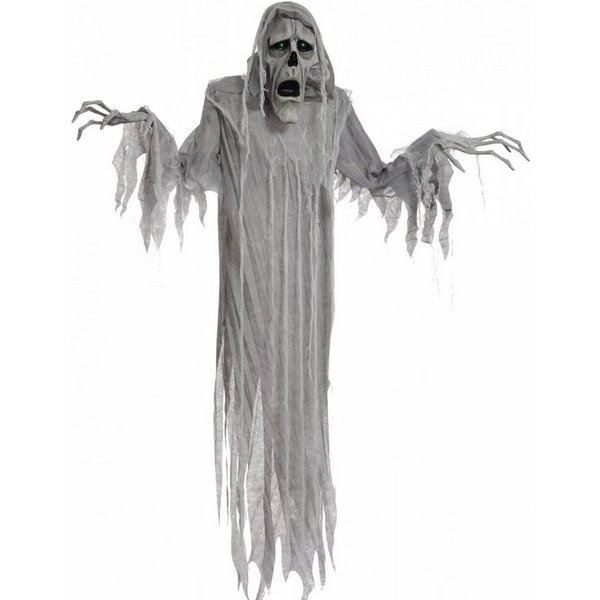 Horror-Shop Dekoobjekt Sprechende Geister Phantom Halloween Figur mit Sou