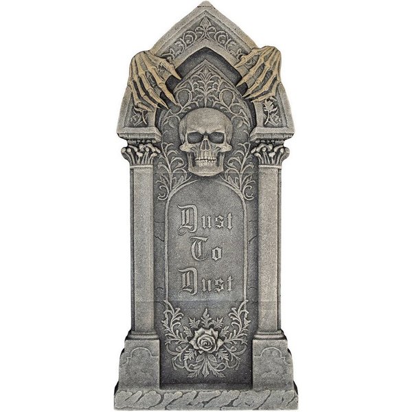 Horror-Shop Dekoobjekt Verwitterter Gothic Grabstein Deko 89cm - Hallowee