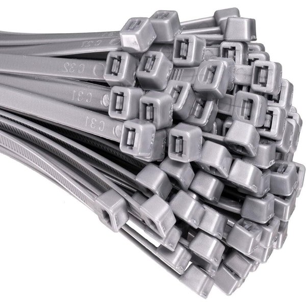 HORZEFIX Kabelbinder set grau lang uv beständig Universalbinder 2,5, 3,6, 4,8, 7,6 breit (Packung, 500-St., VPE= 5 x 100 Kabelbinder im Polybeutel) Temperaturbe