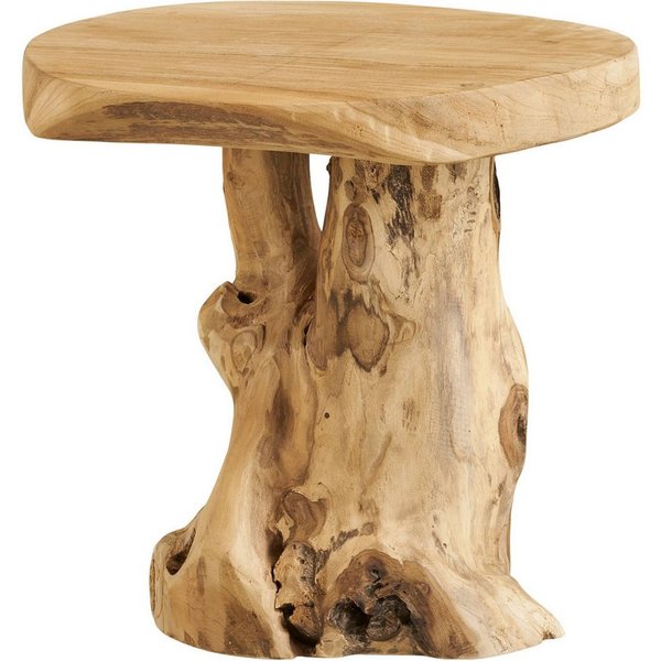 House Nordic Beistelltisch in braun, Teakholz - 40x45x40cm (BxHxT)