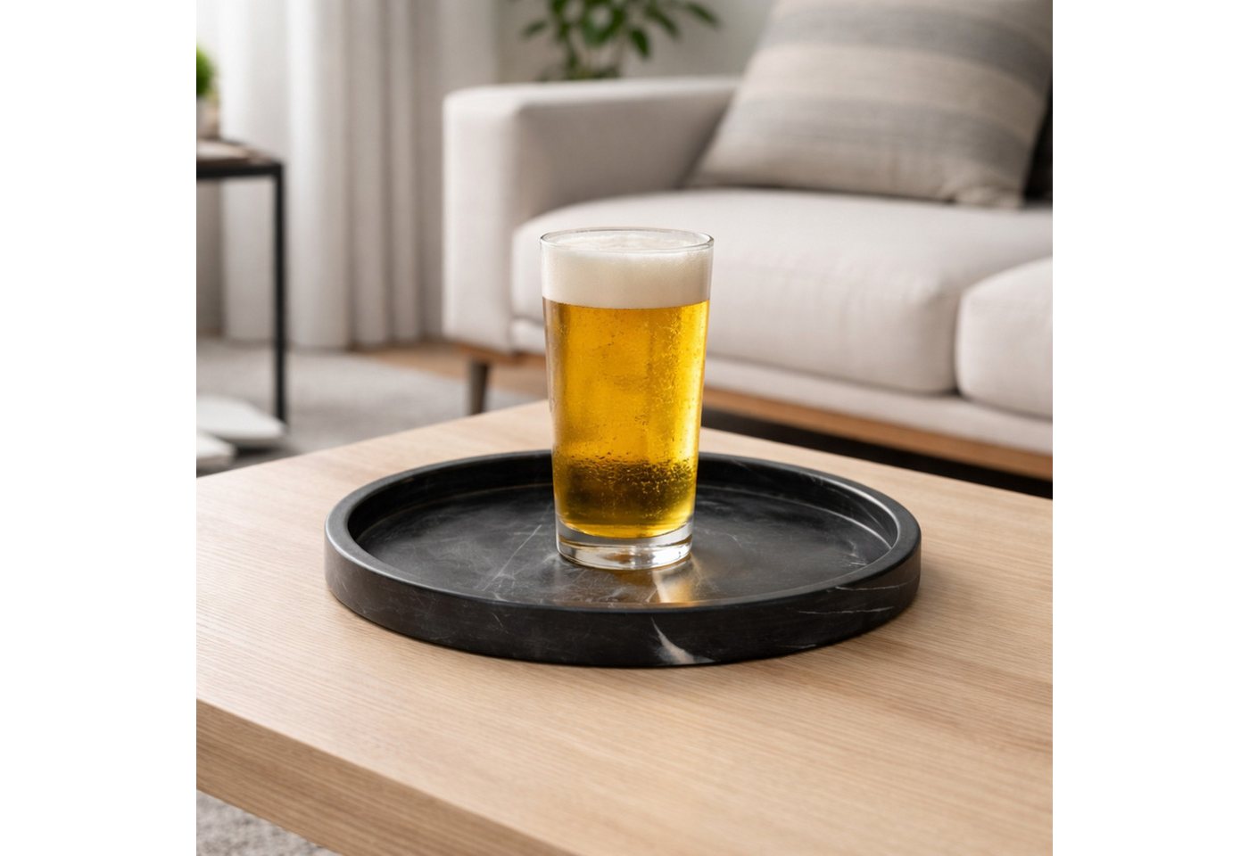 houseproud Dekotablett Orbit Dekotablett - rundes Tablett aus Marmo – Bild 2 von 2
