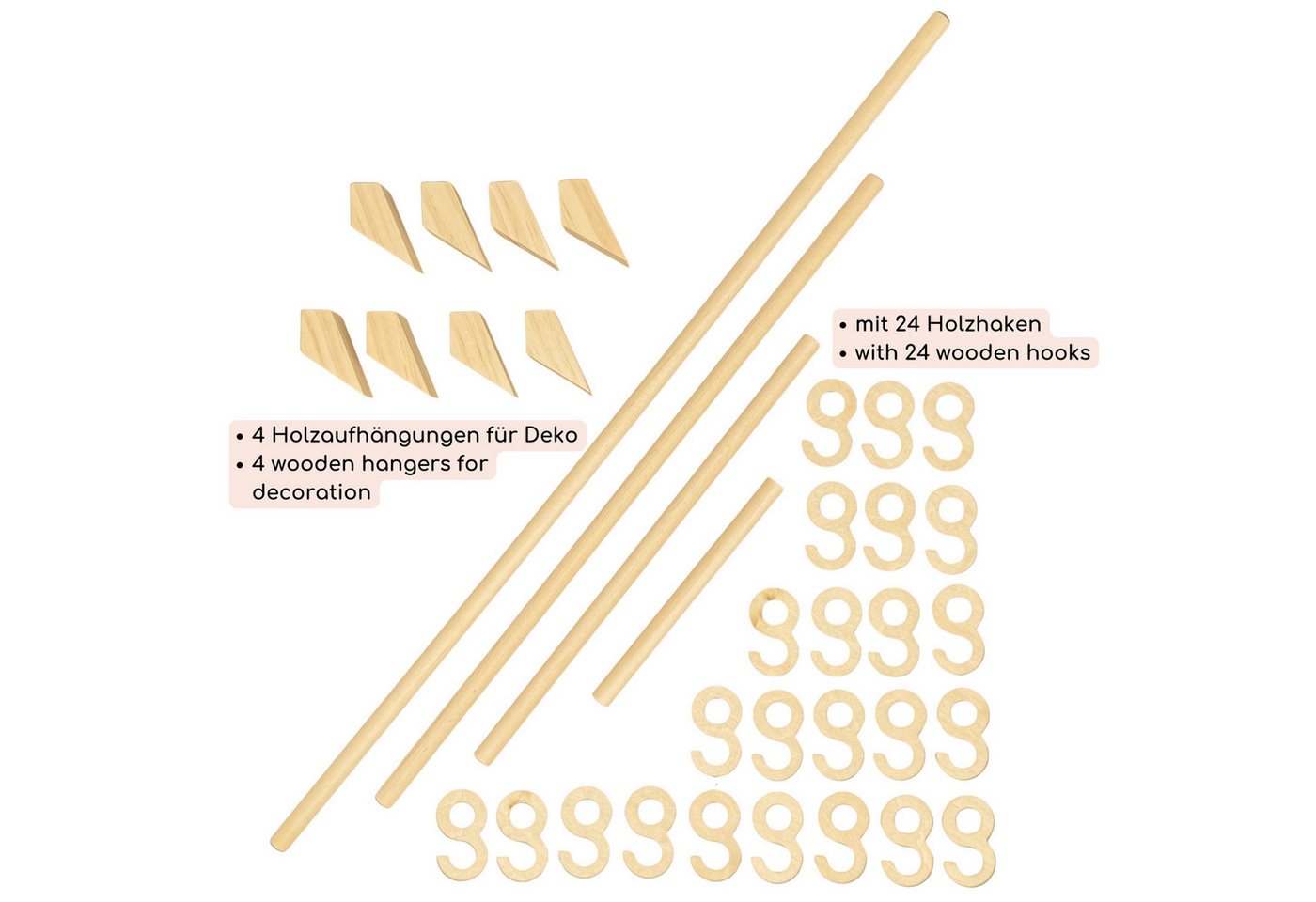 howa befüllbarer Adventskalender, Deko Weihnachtsbaum XXL aus Holz mit Adventskalender zum Befüllen – Bild 5 von 5