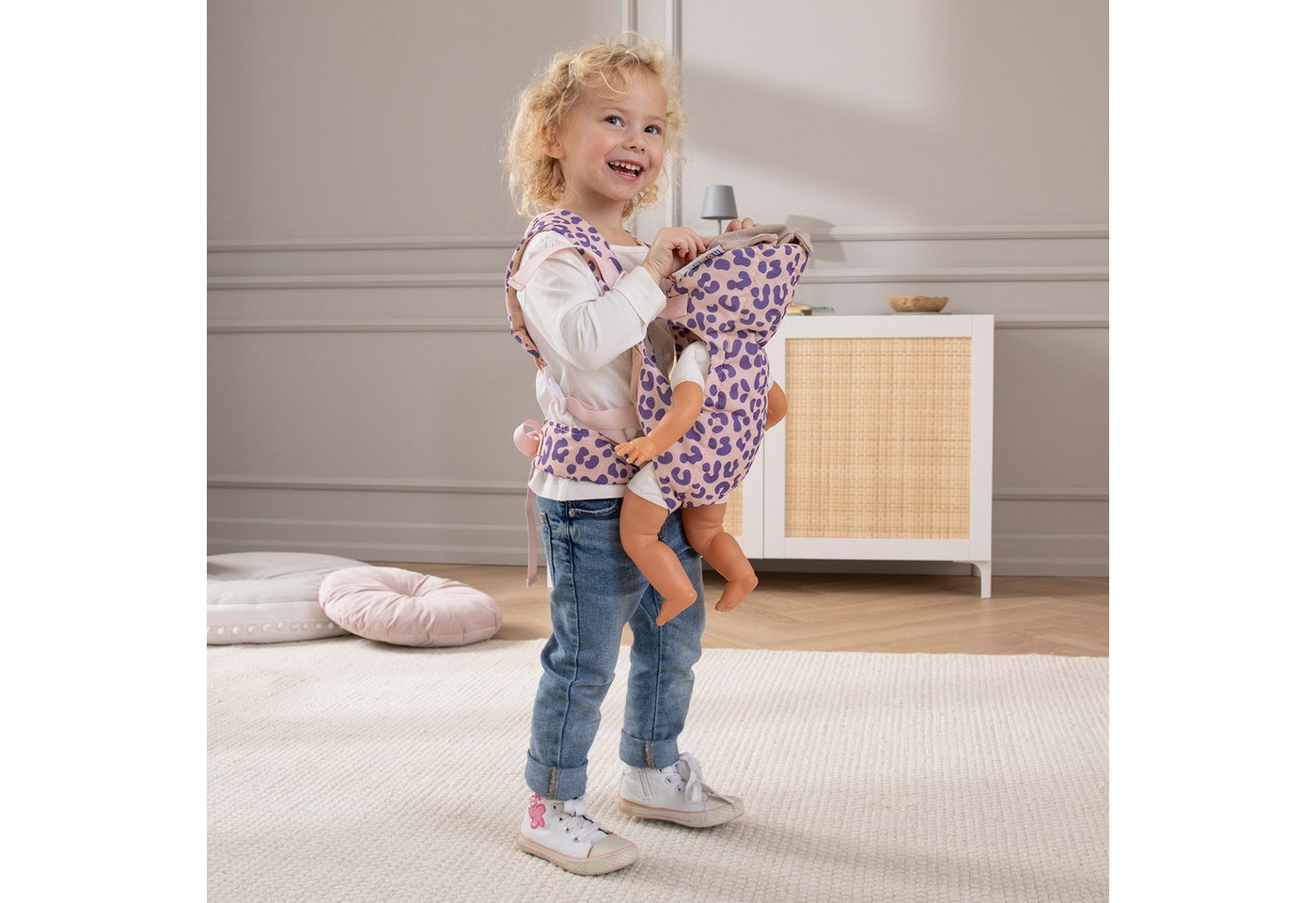 howa Puppen Bauchtrage Leo, Puppen Bauch- und Rückentrage, für Puppen bis 50cm – Bild 3 von 5