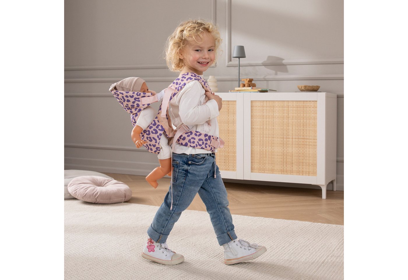 howa Puppen Bauchtrage Leo, Puppen Bauch- und Rückentrage, für Puppen bis 50cm – Bild 4 von 5