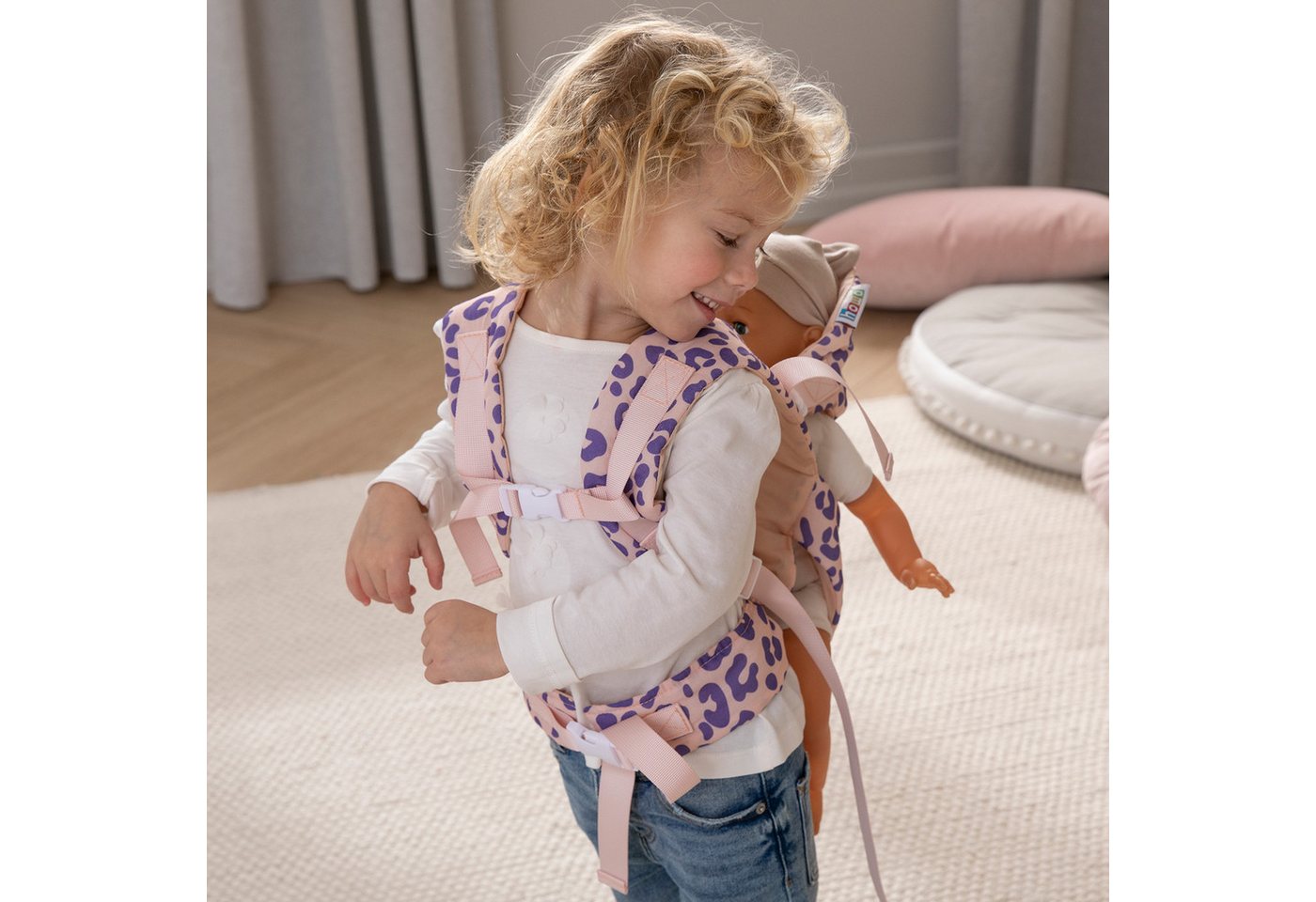 howa Puppen Bauchtrage Leo, Puppen Bauch- und Rückentrage, für Puppen bis 50cm – Bild 5 von 5