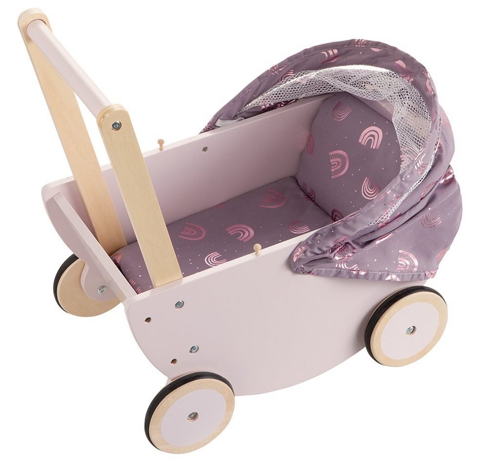 howa Puppenwagen rainbow, aus Holz mit faltbarem Verdeck – Bild 2 von 5