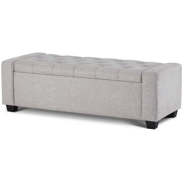 Howjoe Sitzbank Mit Stauraum, Belastbar Bis 200 Kg, Aufbewahrungsbox -123*50*42cm (1-St), Polsterter Sitzmöbel für Wohnzimmer, Schlafzimmer & Flur, 123x50x42cm