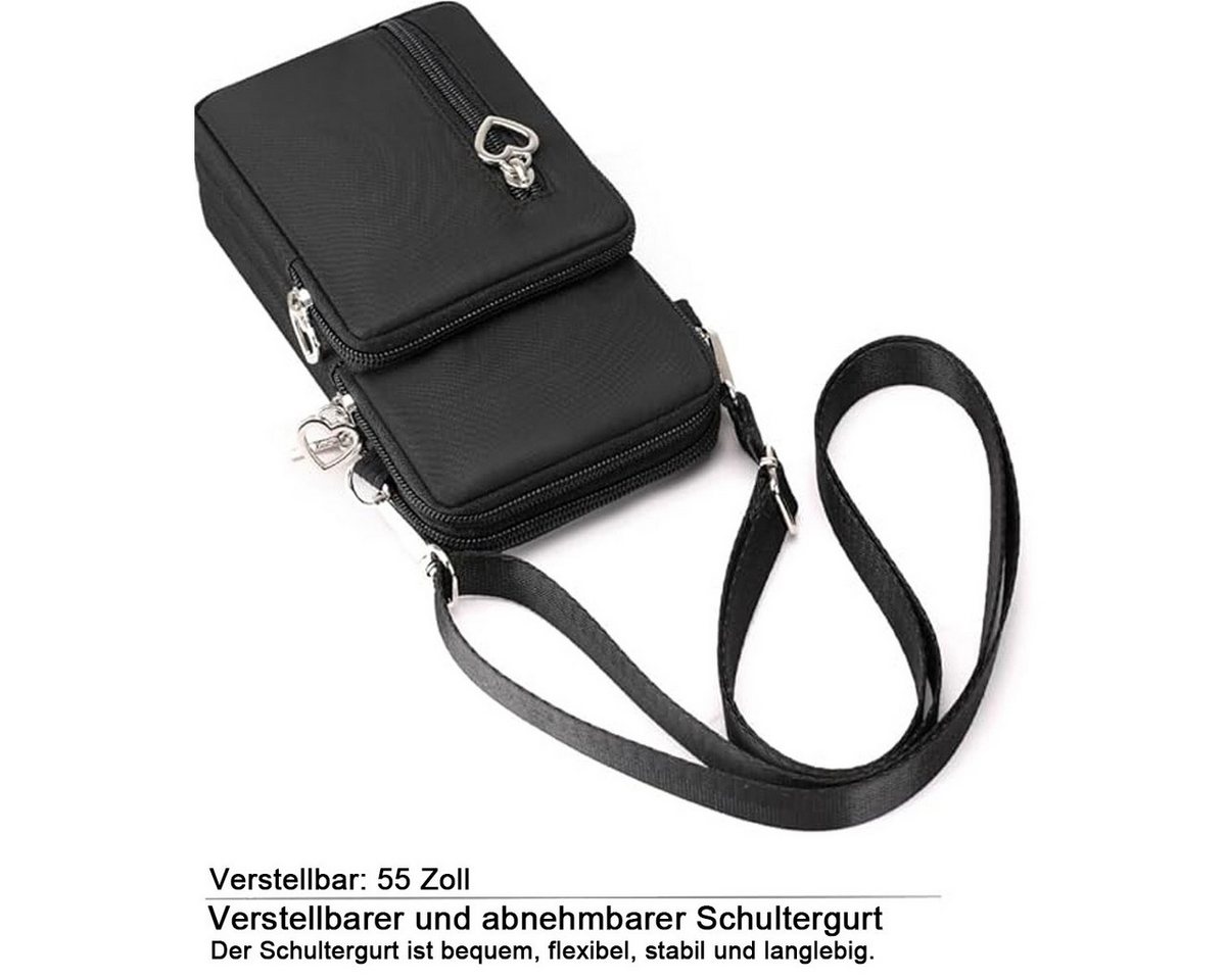 HoyoLee Umhängetasche Mini Bag,Damen Klein,Crossbody Tasche,Multifunktional Handytasche, kleine umhängetasche damen,handytasche mit geldbörse zum umhängen – Bild 5 von 5
