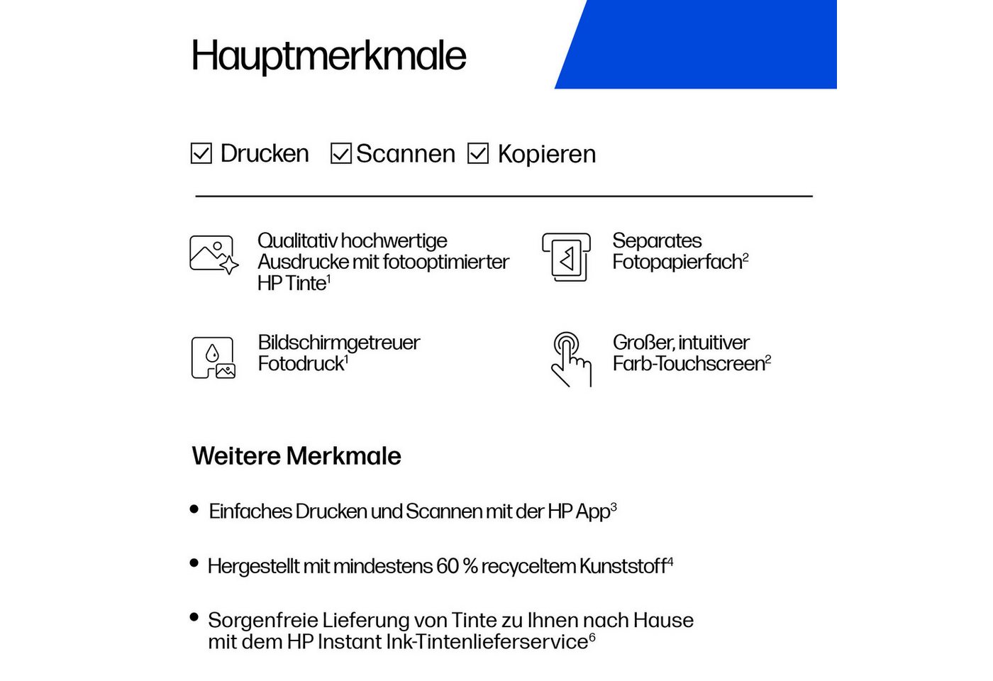 HP Envy Photo 7930 Multifunktionsdrucker, (WLAN (Wi-Fi), 3 Monate gratis* drucken mit Instant Ink) – Bild 4 von 5