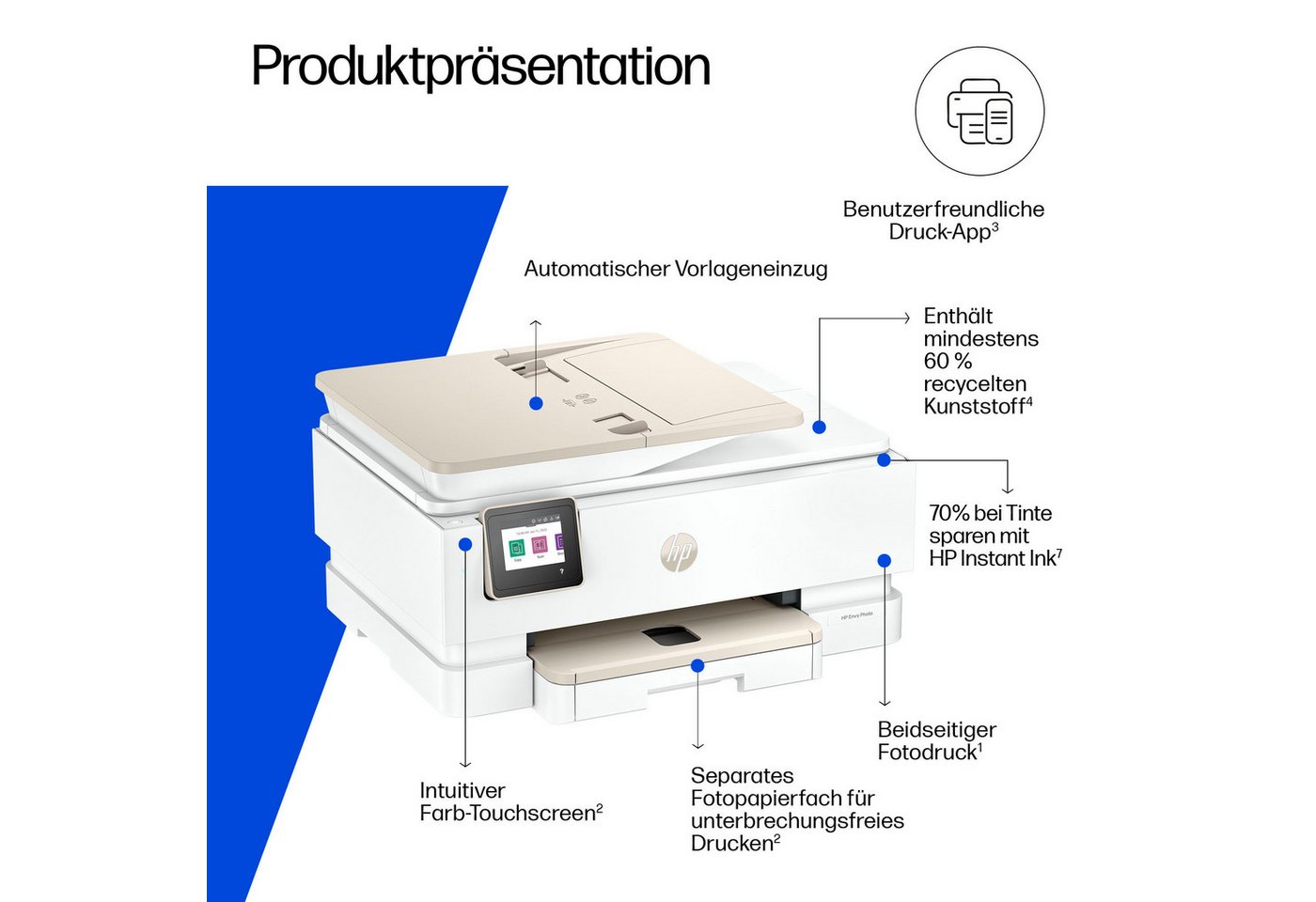 HP Envy Photo 7930 Multifunktionsdrucker, (WLAN (Wi-Fi), 3 Monate gratis* drucken mit Instant Ink) – Bild 5 von 5
