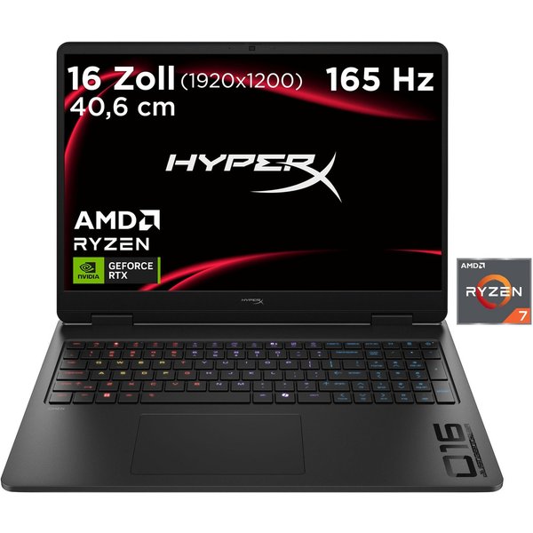 HP HyperX OMEN 16-ap1290ng Gaming-Notebook (40,64 cm/16 Zoll, AMD Ryzen 9 8940HX, GeForce RTX 5060, 16 GB, 512 GB SSD)