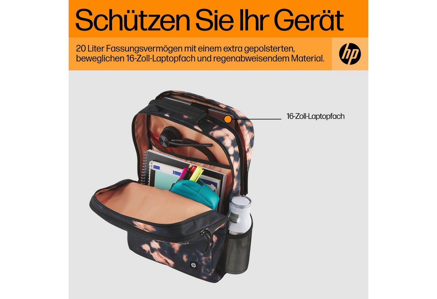 HP Notebook-Rucksack Campus XL (Tie Dye) – Bild 3 von 5