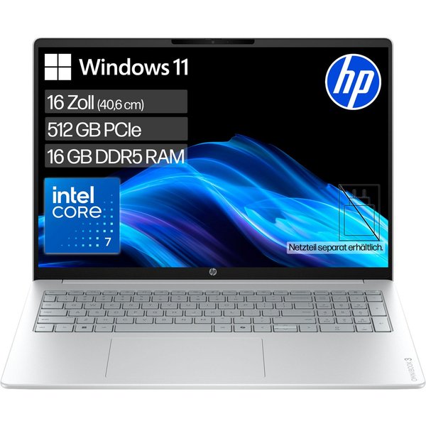 HP OmniBook 3 16-bu0070ngx Notebook (40,6 cm/16 Zoll, Intel Core 7 150U, Intel Graphics, 16 GB, 512 GB SSD)