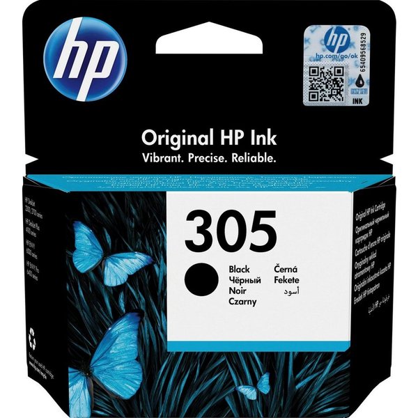 HP HP original Druckerpatrone 305 schwarz/black Tintenpatrone (3 Probemonate gratis* drucken)
