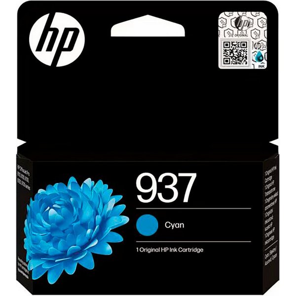 HP HP original Druckerpatrone 937 Cyan Tintenpatrone (3 Probemonate gratis* drucken)