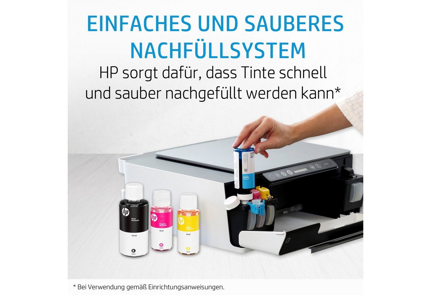HP HP original Tintenflasche 31 Cyan, 70 ml Nachfülltinte (für HP, 1x 70 ml) – Bild 4 von 5