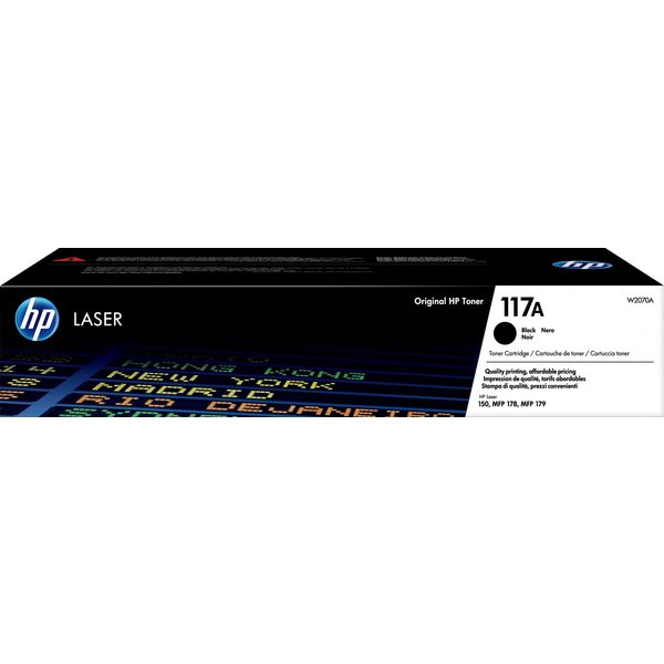 HP HP original Toner 117A schwarz Tintenpatrone (Packung, 1-tlg., original LaserJet Toner Kartusche 117 schwarz)