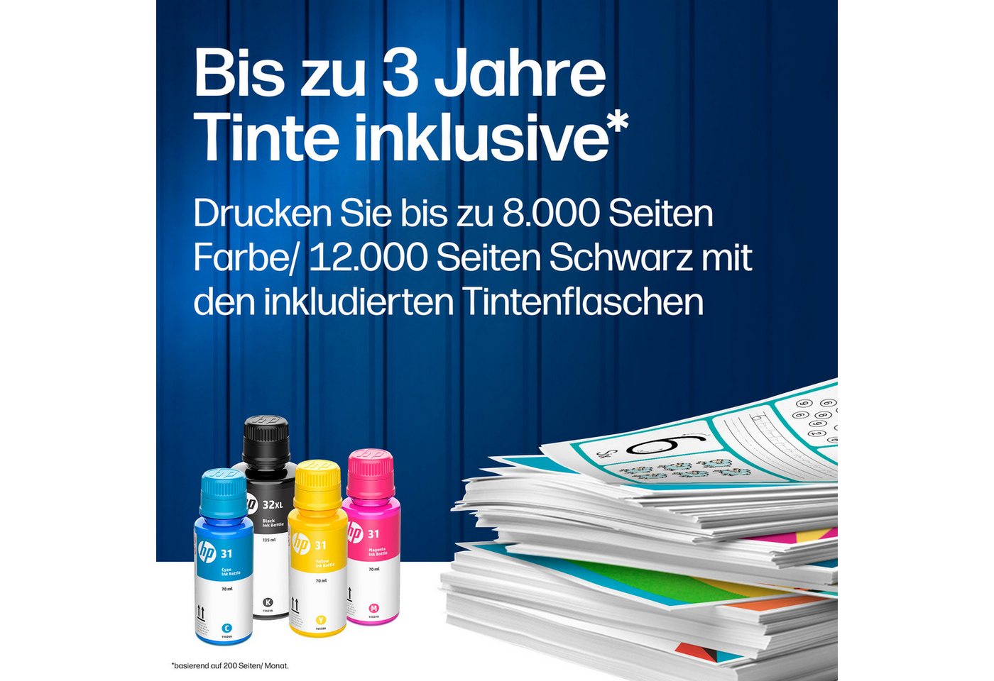 HP Smart Tank 7305 (28B75A) Multifunktionsdrucker, (WLAN (Wi-Fi), Bluetooth, LAN (Ethernet), Wi-Fi Direct, Bis zu 30€ Cashback sichern! Nur bis zum 31.10.2026) – Bild 5 von 5