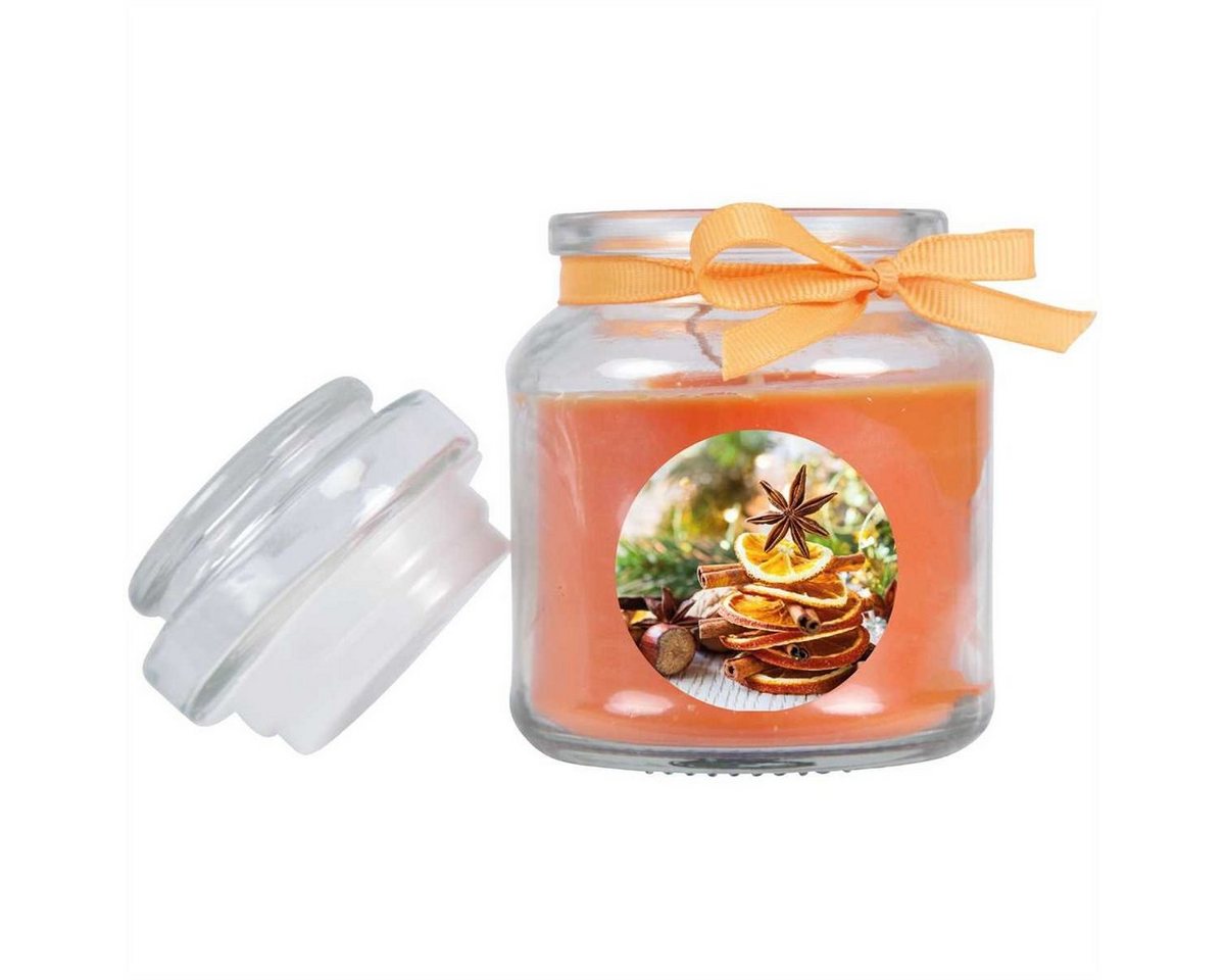 HS Candle Duftkerze (Dekokerze, 1-tlg), Weihnachten - Kerze im Bonbon Glas, Kerze mit Weihnachts - Motiv – Bild 3 von 4
