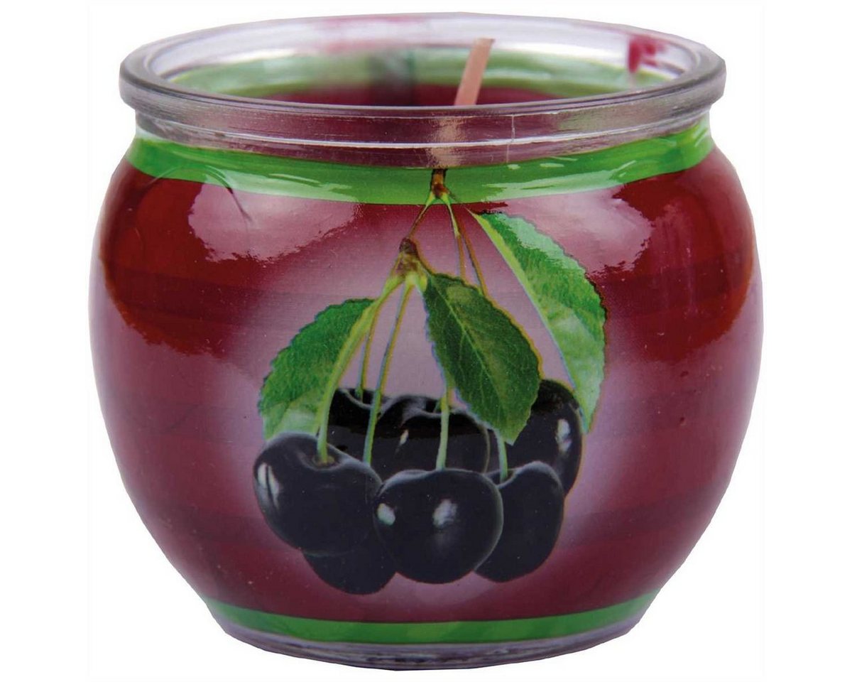 HS Candle Duftkerze im Glas (1-tlg), Black Cherry, Duftnote fruchtig, Ø7x6cm, bis zu 22h Brenndauer – Bild 2 von 5