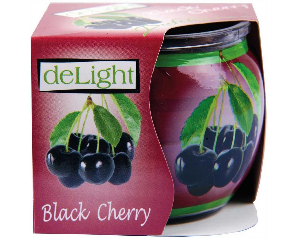 HS Candle Duftkerze im Glas (1-tlg), Black Cherry, Duftnote fruchtig, Ø7x6cm, bis zu 22h Brenndauer – Bild 3 von 5