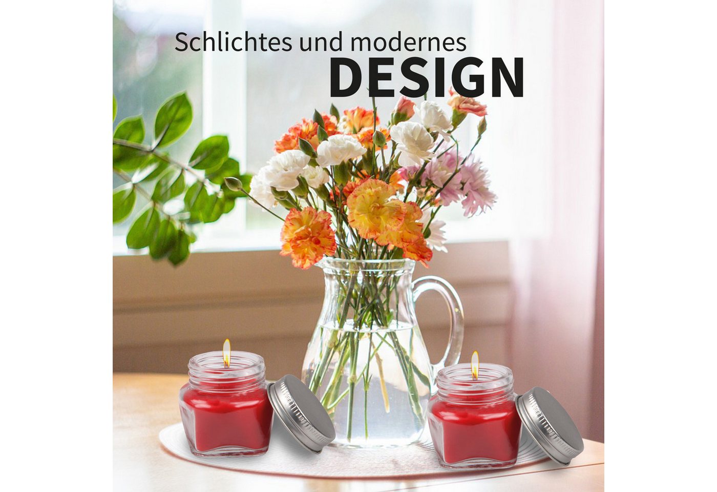 HS Candle Duftkerze mit Deckel, besondere Duftwelten (2-tlg), Donut Himbeere, süß & beerig, Ø5xH5 cm, bis zu 7h Brenndauer je Kerze – Bild 5 von 5