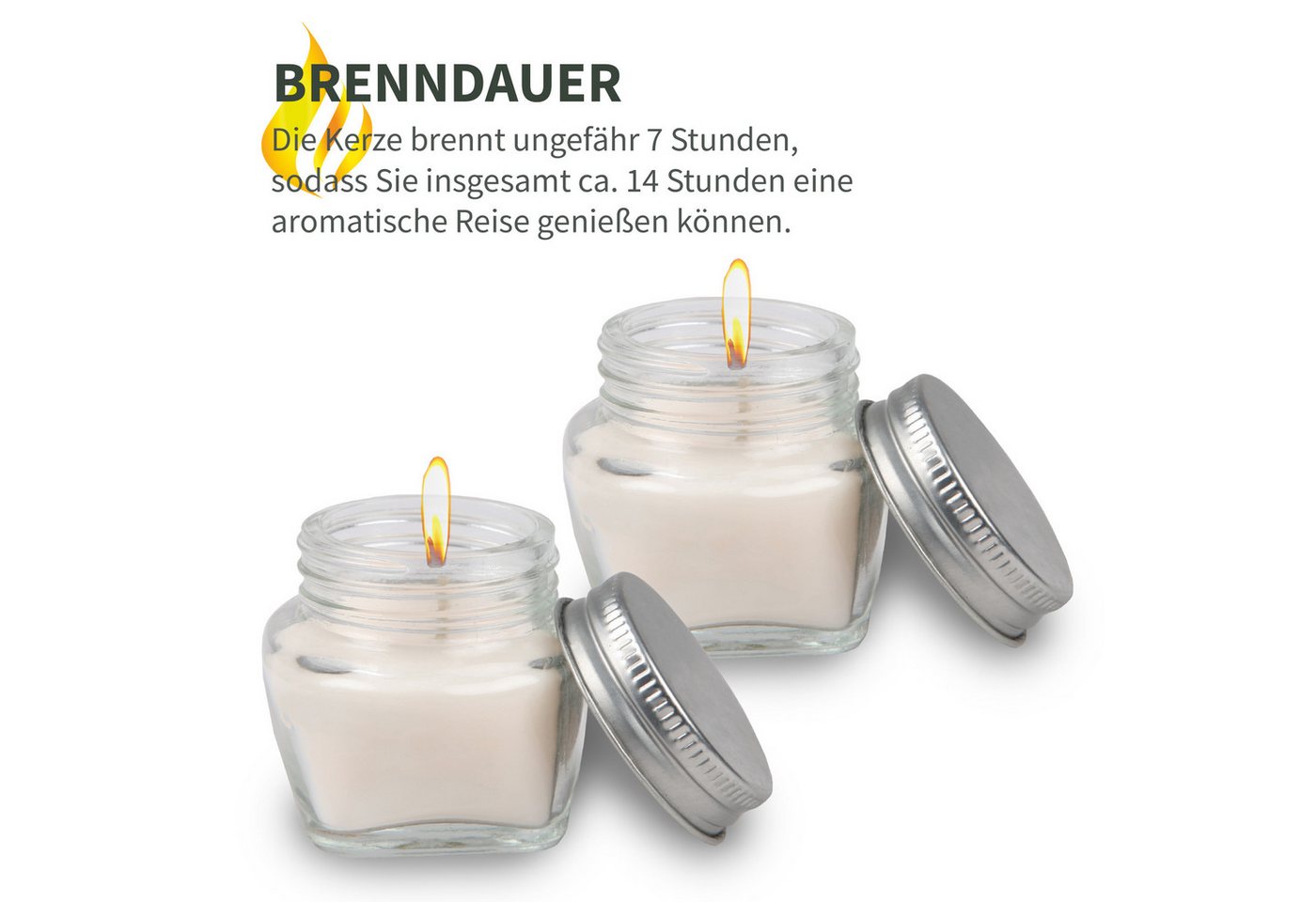 HS Candle Duftkerze mit Deckel, besondere Duftwelten (2-tlg), Forest Walk, frisch & holzig, Ø5xH5 cm, bis zu 7h Brenndauer je Kerze – Bild 4 von 5