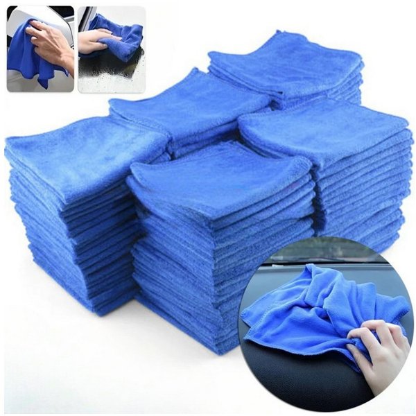 HS.SUPPLY 10x Autopflege Mikrofasertücher, Microfasertuch Auto Mikrofasertuch (antibakteriell, schonende Pflege)