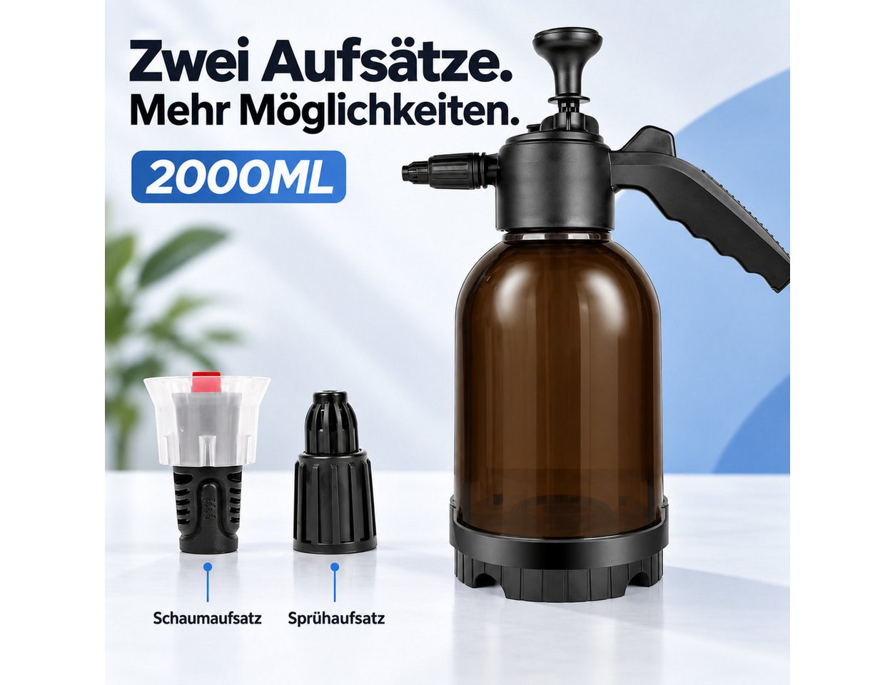 HS.SUPPLY Drucksprühgerät Schaumsprühgerät, Foam Sprayer, Schaumsprüher, Auto Detailing, Mit Überdruckventil, Füllstandsanzeige & verstellbarer Düse, Vorwäsche – Bild 5 von 5