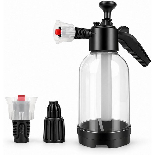 HS.SUPPLY Drucksprühgerät Schaumsprühgerät, Foam Sprayer, Schaumsprüher, Auto Detailing, Mit Überdruckventil, Füllstandsanzeige & verstellbarer Düse, Vorwäsche