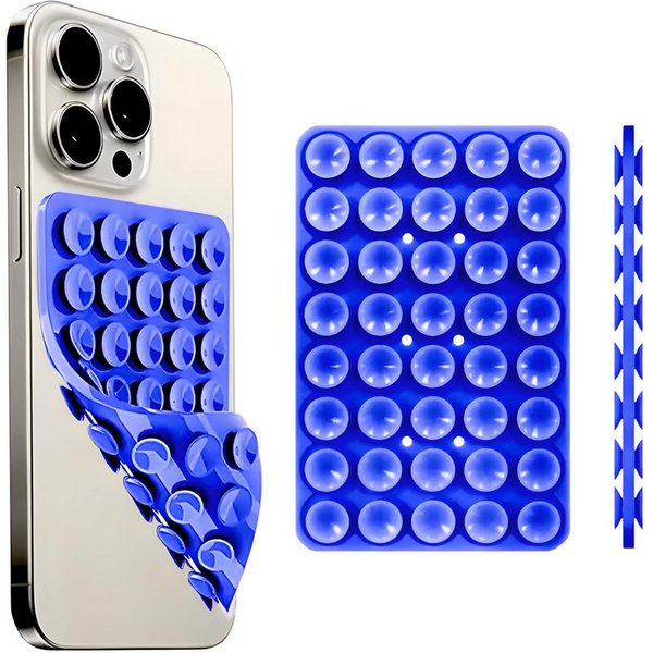 HS.SUPPLY Handy-Halterung Doppelseitiger Silikon-Handyhalter mit Saugnäpfen für iPhone & Android