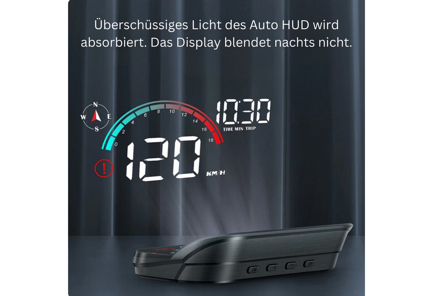 HS.SUPPLY Head Up Display HeadUp Display - Universal Nachrüstsatz Kabellose Datenübertragung, 3,50 " Display, Geschwindigkeit und Drehzahlmesser, Automatische H – Bild 3 von 5