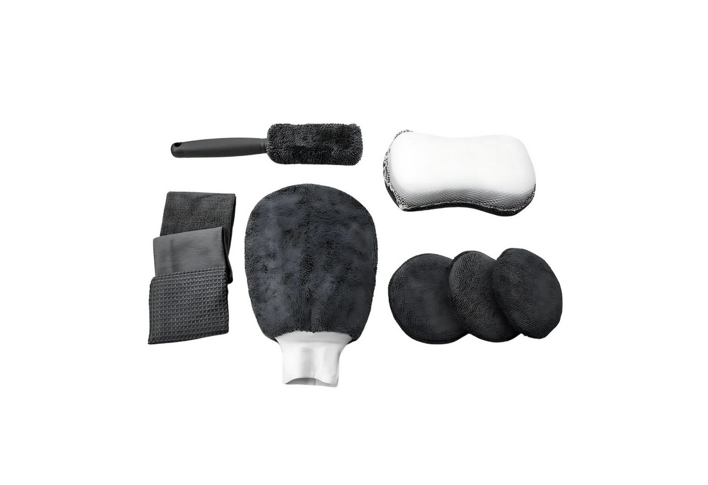 HS.SUPPLY Waschhandschuh Autopflege Set, Auto Waschset, Detailing Set für die Fahrzeugpflege, (Komplett Set), 9 teiliges Fahrzeugpflege-Set, Start in die Fahrze – Bild 2 von 4