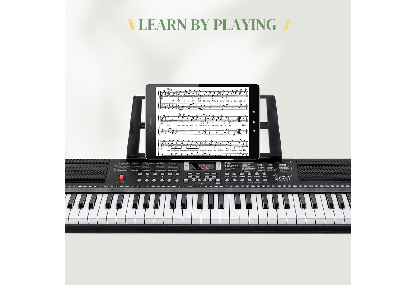 HT Digitalpiano Keyboard Piano 61 Tasten, Digital Piano mit Keyboardständer, 3 Lernmodi für Anfänger – Bild 3 von 5