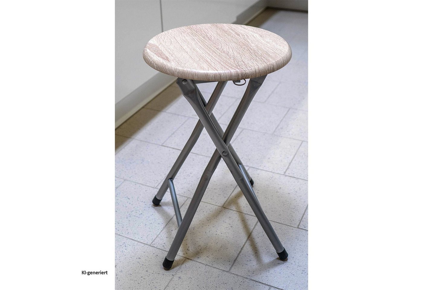 HTI-Line Badhocker Klapphocker Dima (Stück, 1 St., 1 Hocker), Küchenstuhl MDF – Bild 3 von 3