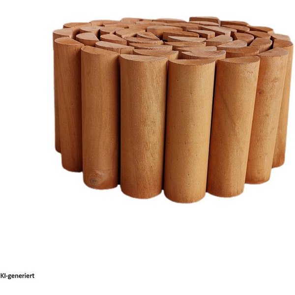 HTI-Line Beetumrandung Heidi halbrund, Stück, 1 Rolle Beetumrandung, Beetbegrenzung Beeteinfassung Holz
