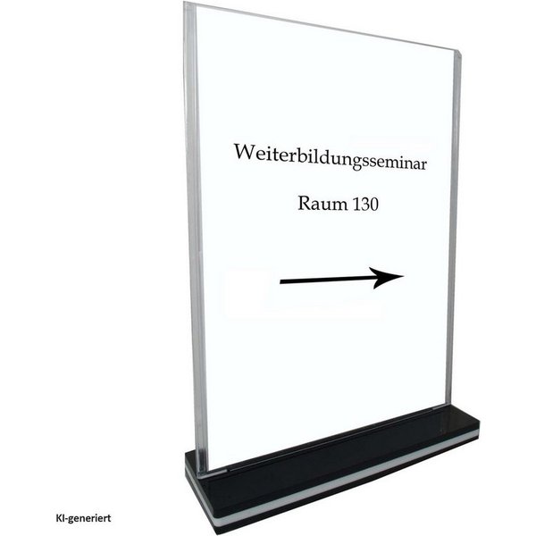 HTI-Line Bilderrahmen Tischaufsteller A3 Hochformat, (Stück), 1 Tischaufsteller, Werbeaufsteller Prospekthalter Menükartenhalter