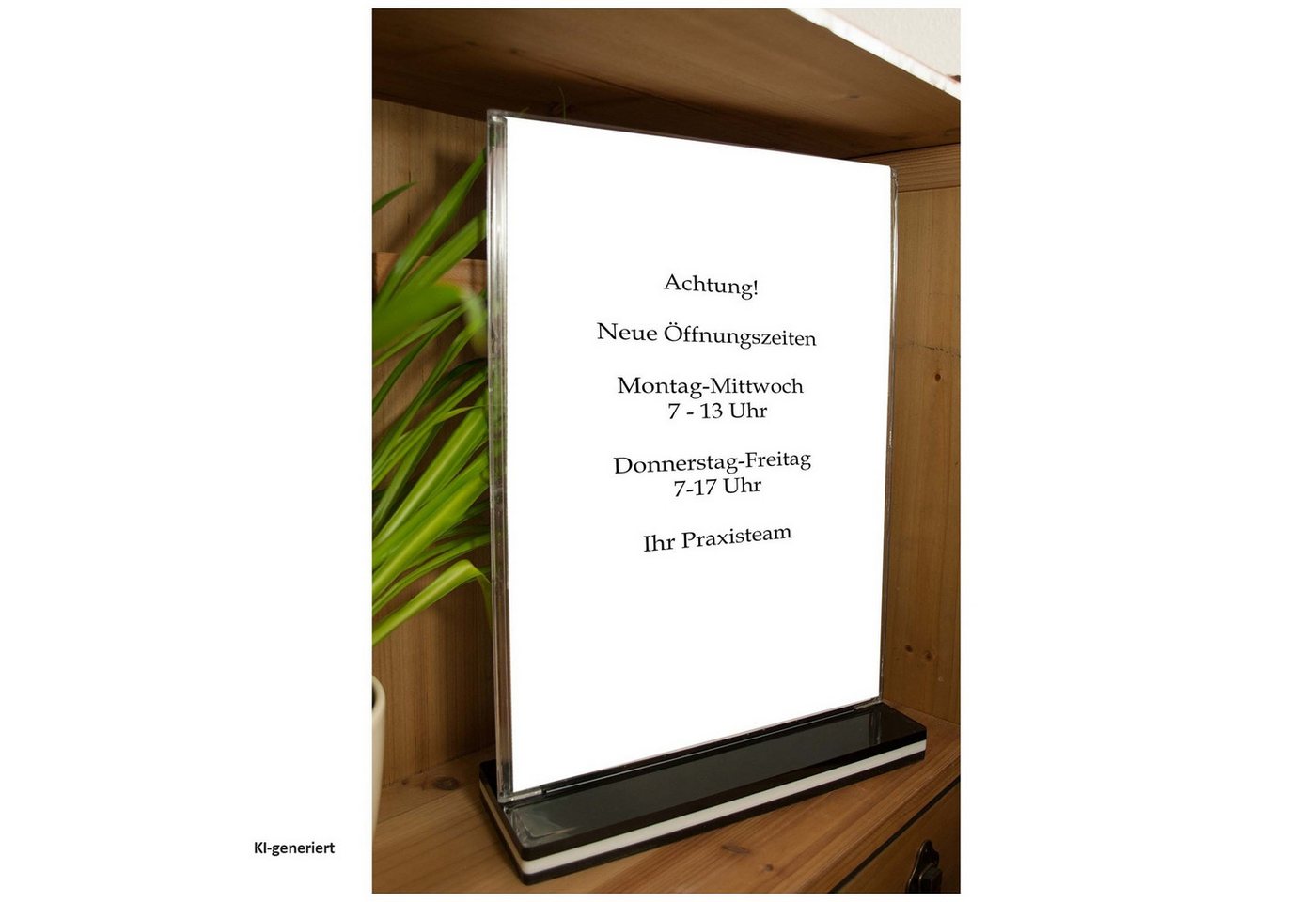 HTI-Line Bilderrahmen Tischaufsteller A3 Hochformat, (Stück), 1 Tischaufsteller, Werbeaufsteller Prospekthalter Menükartenhalter – Bild 2 von 2