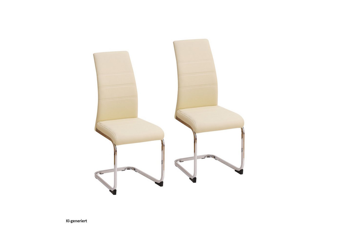 HTI-Line Freischwinger Schwingstuhl SallyC PU 2er (Set, 2 St), Freischwinger Esszimmerstuhl Kunstleder – Bild 2 von 4