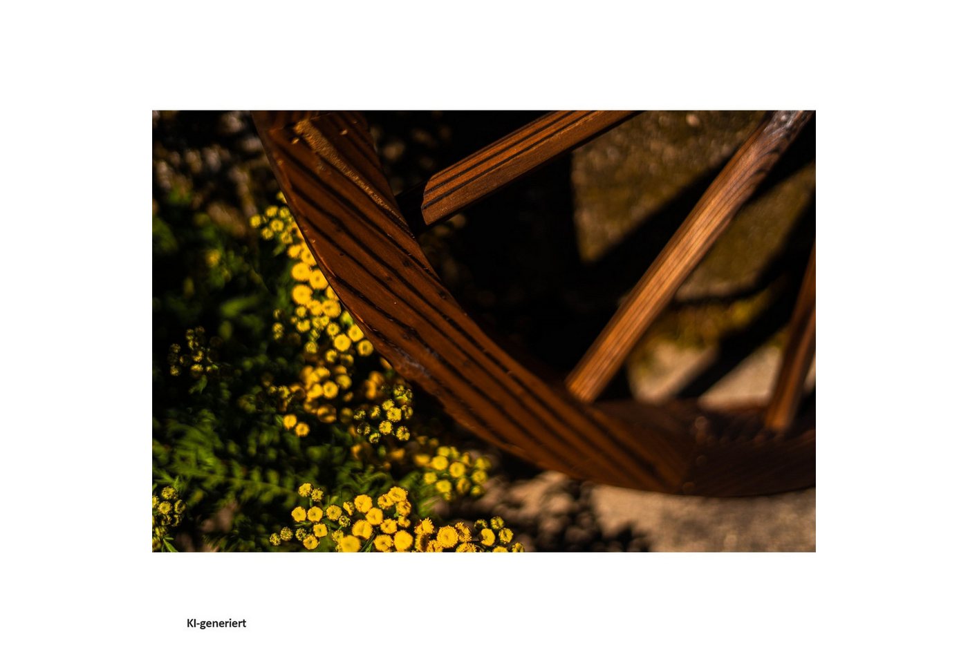 HTI-Line Gartenfigur Wagenrad Sommerset, (Stück, 1 St., 1 Wagenrad), Gartendekoration rustikal – Bild 5 von 5