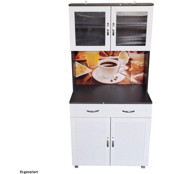 HTI-Line Hochschrank Küchenbuffet Blanca (Stück, 1-St., 1x Schrank Blanca, ohne Dekoration) Küchenschrank Hochschrank