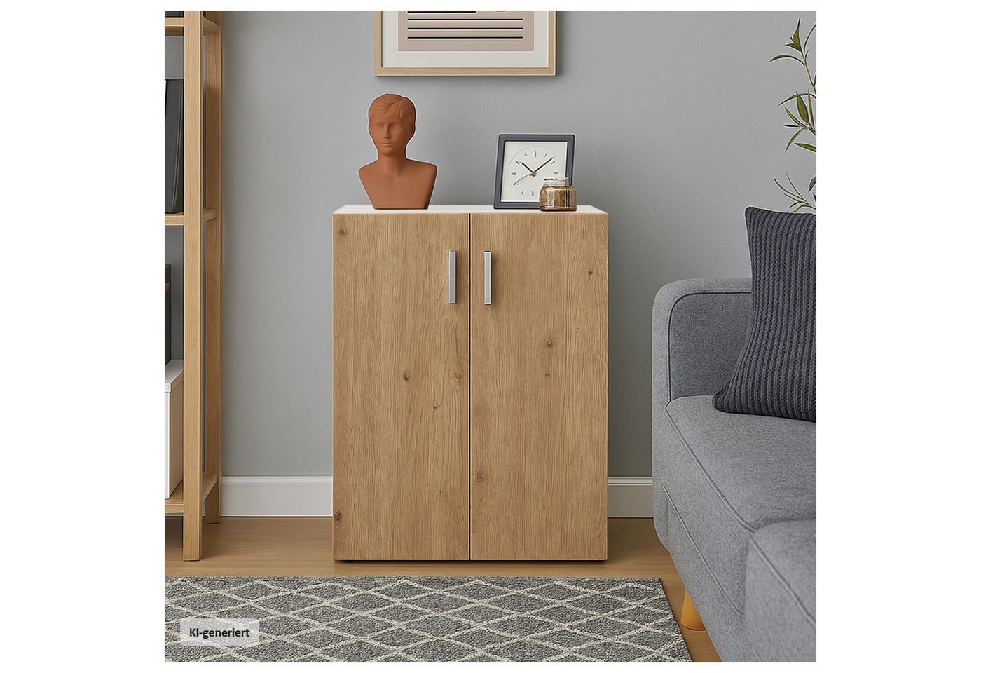 HTI-Line Kommode Kommode Nina mit 2 Regalfächern (Stück, 1x Kommode Nina), Anrichte Sideboard Schrank – Bild 3 von 5